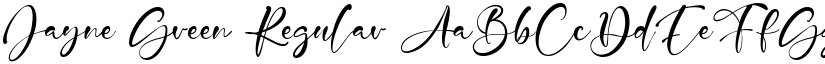 Jayne Green Regular font