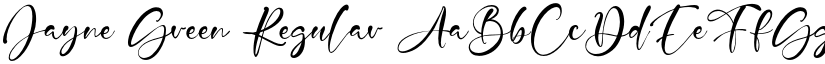 Jayne Green Regular font