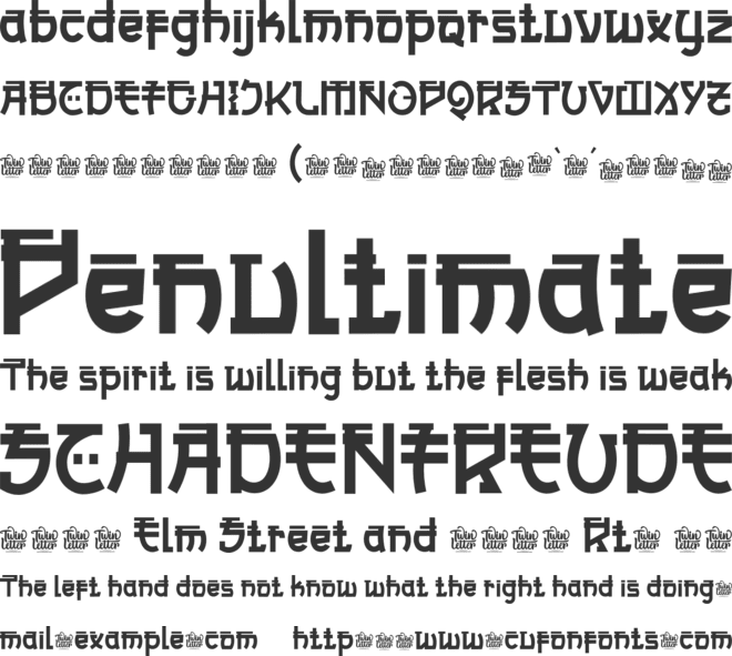 BAMIDA font preview
