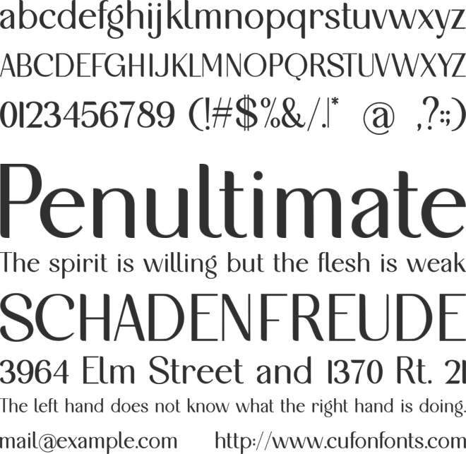 Galgony font preview