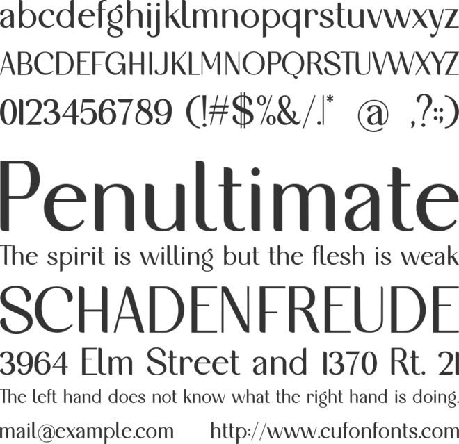 Galgony font preview