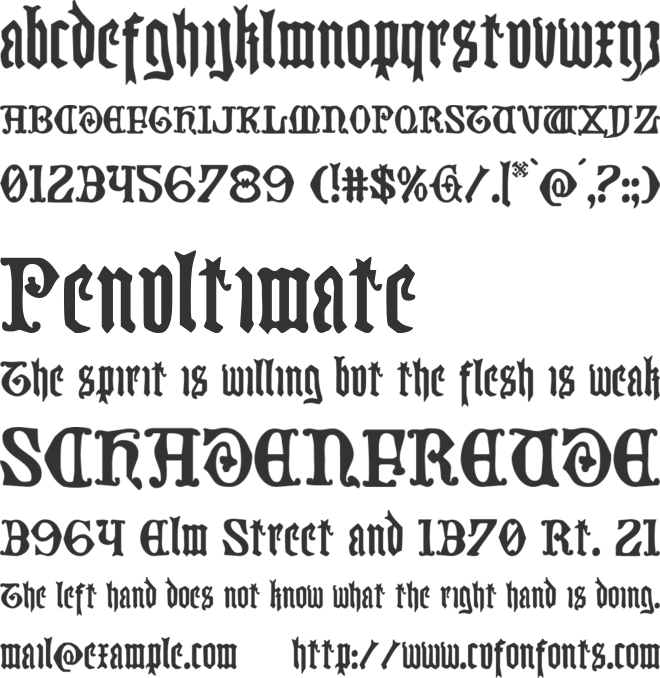 Westdelphia font preview