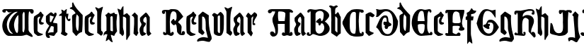Westdelphia Regular font