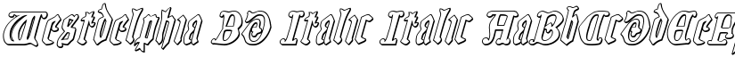 Westdelphia 3D Italic Italic font