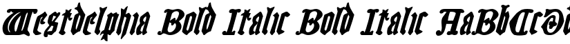 Westdelphia Bold Italic Bold Italic font