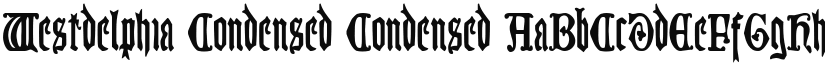 Westdelphia Condensed Condensed font