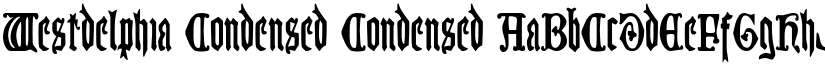 Westdelphia Condensed Condensed font