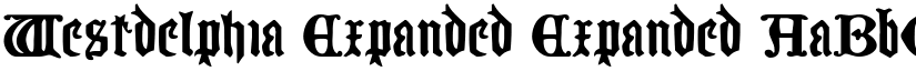Westdelphia Expanded Expanded font
