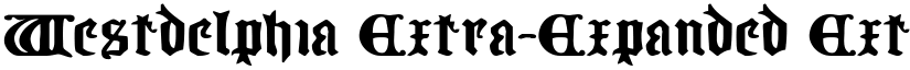 Westdelphia Extra-Expanded Extra-Expanded font