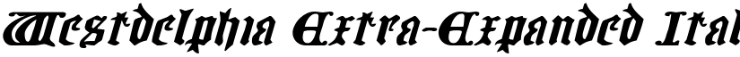 Westdelphia Extra-Expanded Italic Extra-Expanded Italic font