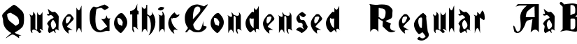 QuaelGothicCondensed Regular font
