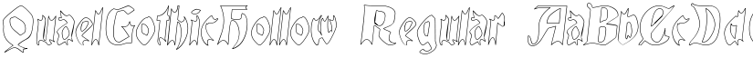 QuaelGothicHollow Regular font