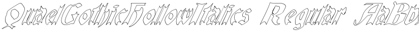 QuaelGothicHollowItalics Regular font