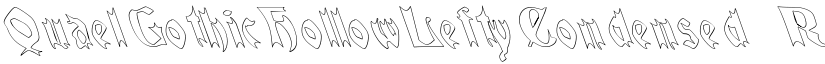 QuaelGothicHollowLeftyCondensed Regular font