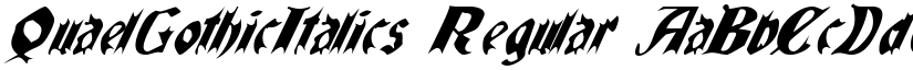 QuaelGothicItalics Regular font