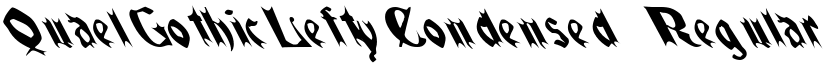 QuaelGothicLeftyCondensed Regular font