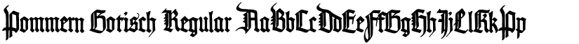 Pommern Gotisch Regular font
