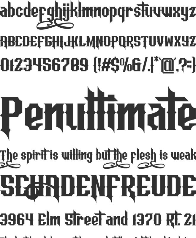 Aesthetic DEMO font preview