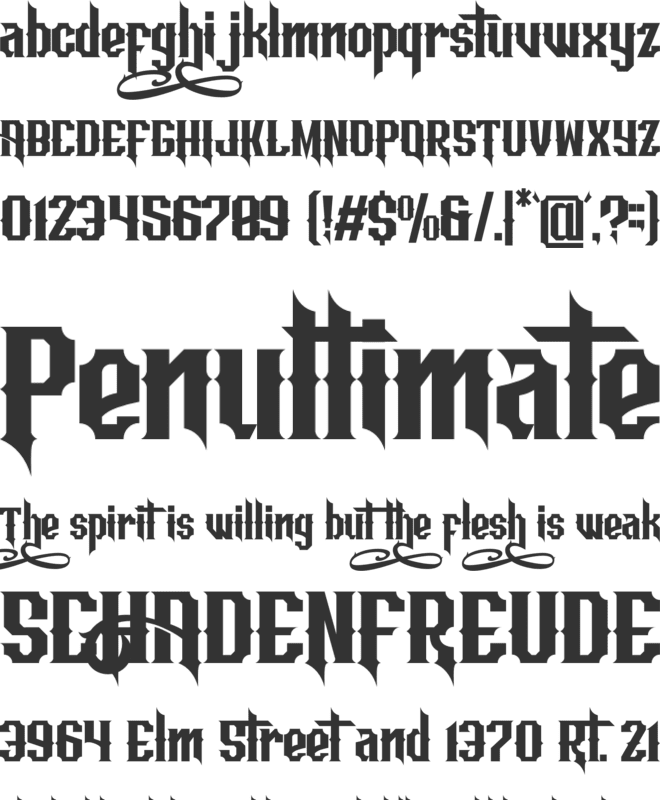 Aesthetic DEMO font preview