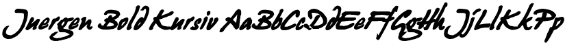 Juergen Bold Kursiv font