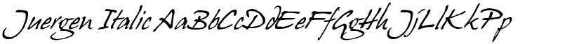 Juergen Italic font