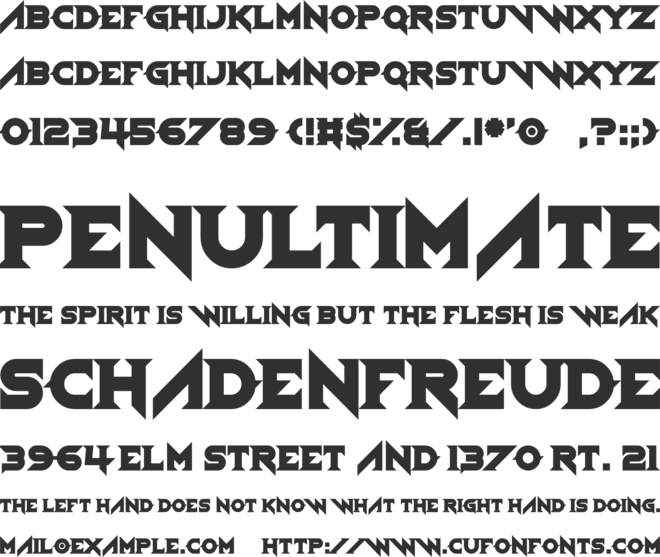 Demoness font preview
