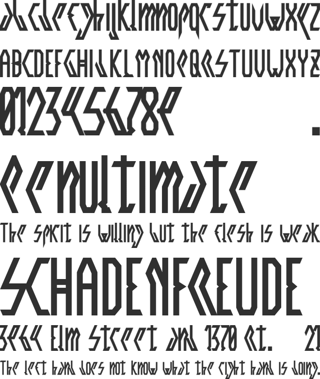 Crwell font preview