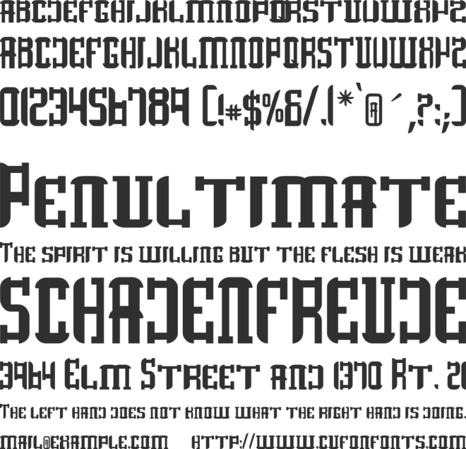 Quadrangulus font preview
