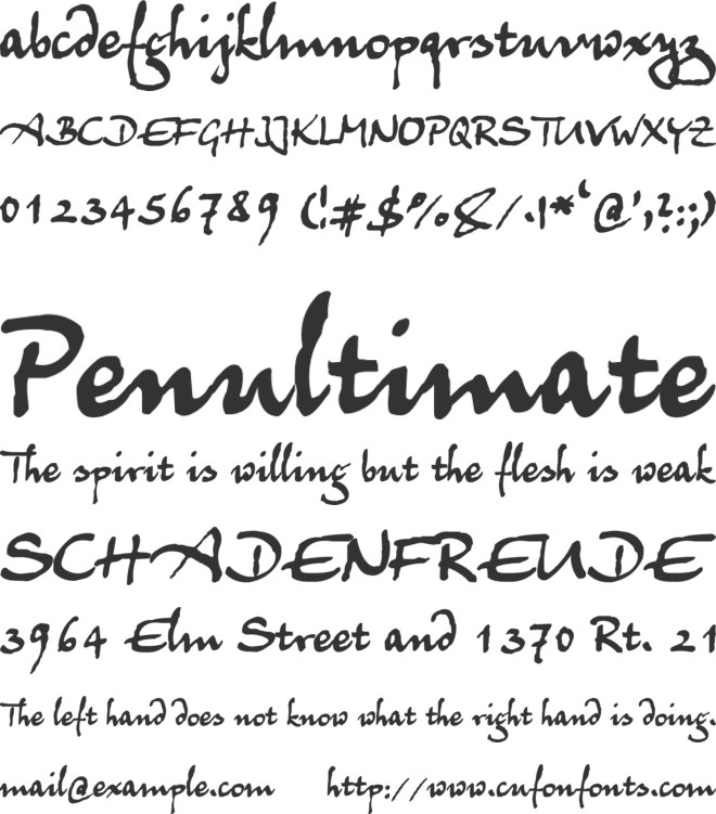 Juergen font preview