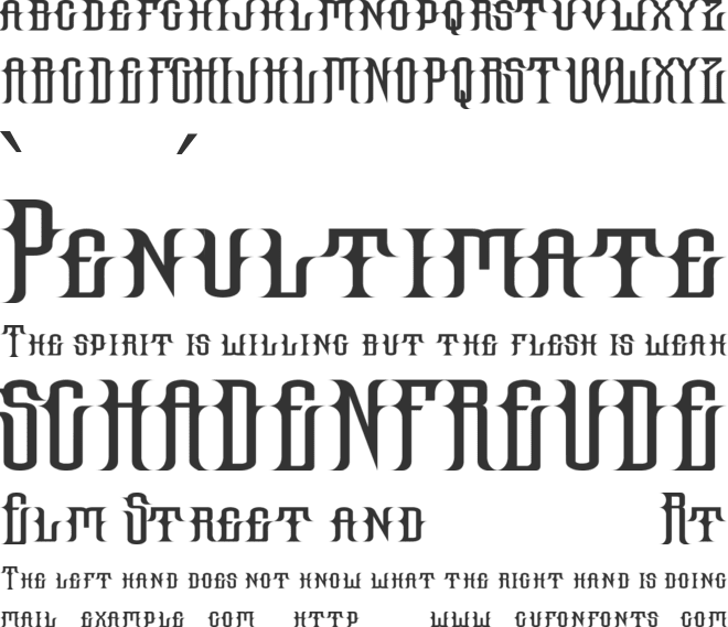 Hallow Grave font preview