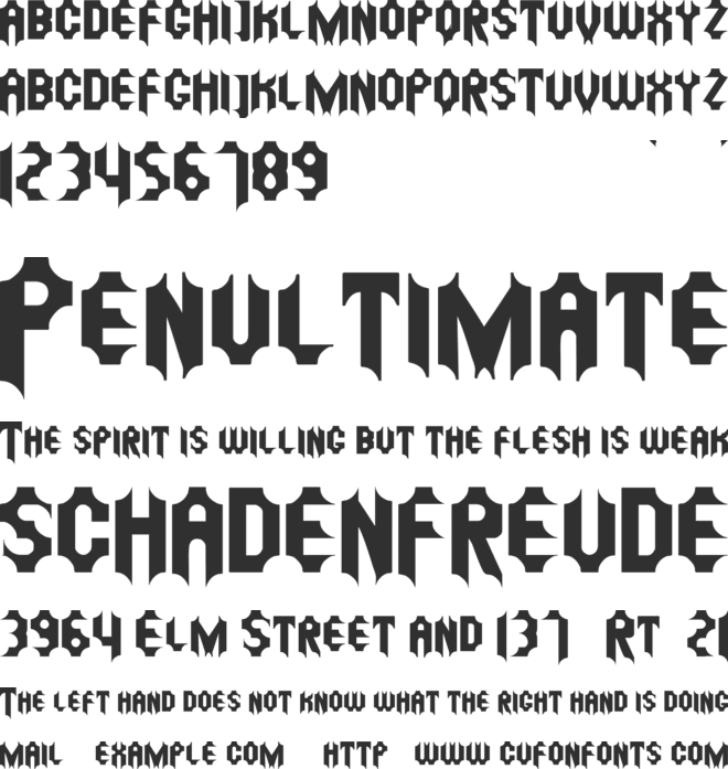 Mostera St font preview