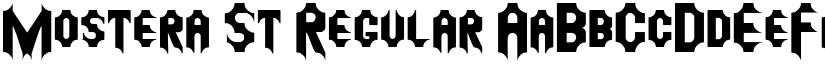 Mostera St Regular font