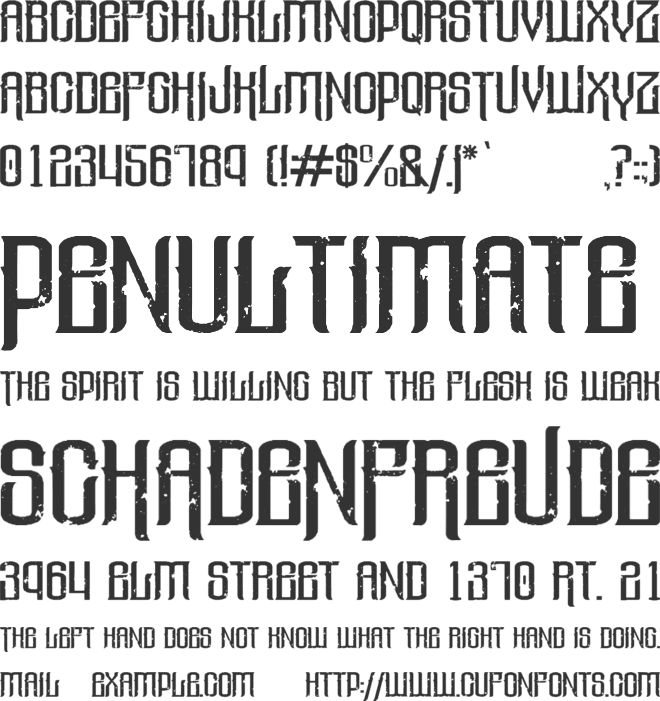 Valley Of Elah font preview