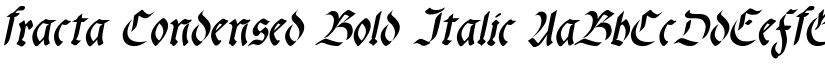 fracta Condensed Bold Italic font