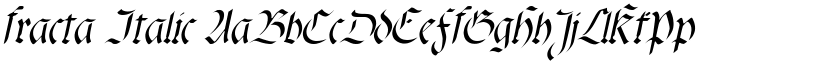 fracta Italic font