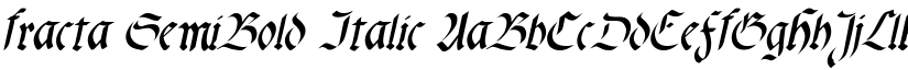 fracta SemiBold Italic font