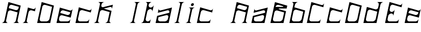 ArDeck Italic font