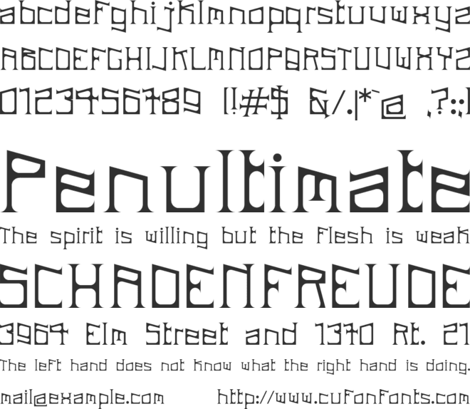ArDeck font preview