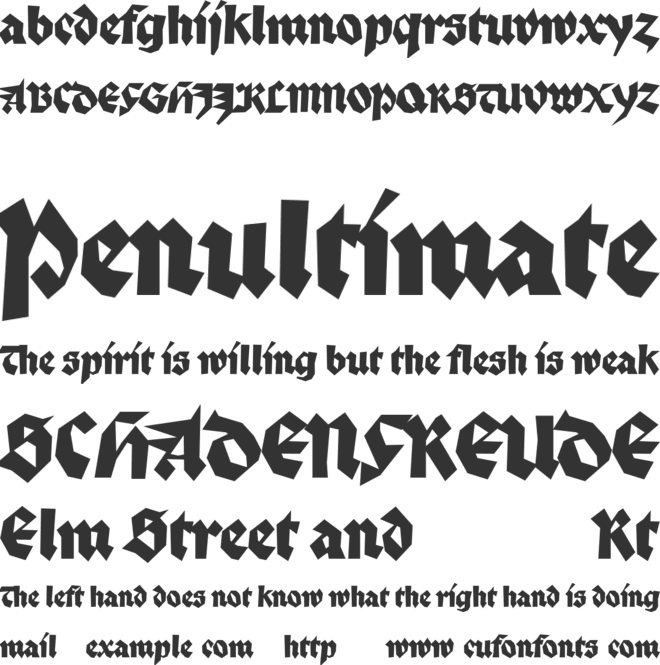 Palmona font preview