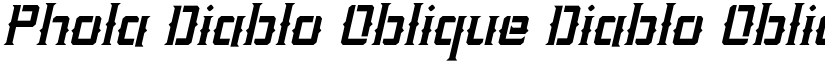Phola Diablo Oblique Diablo Oblique font