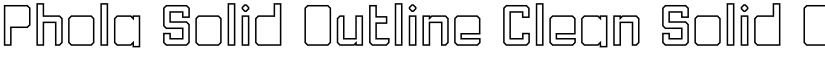 Phola Solid Outline Clean Solid Outline Clean font