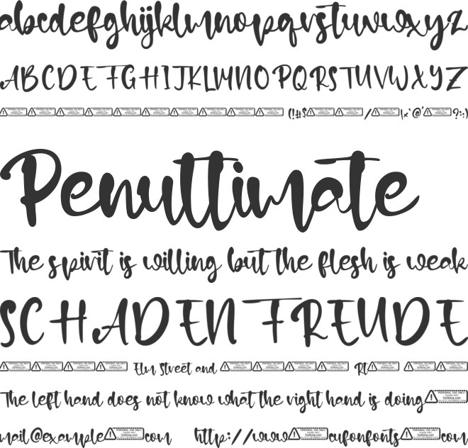 Calla Lilly font preview