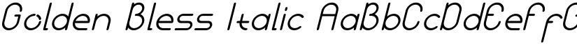 Golden Bless Italic font