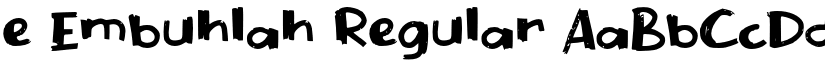 e Embuhlah Regular font