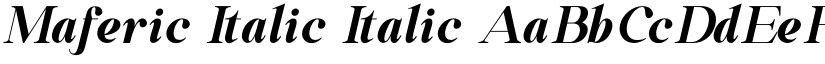 Maferic Italic Italic font