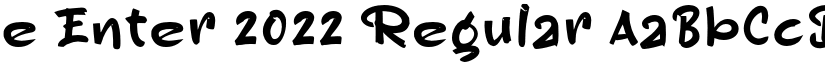 e Enter 2022 Regular font