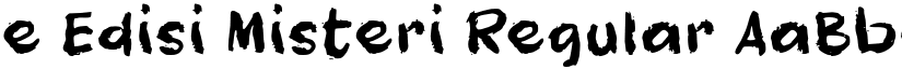 e Edisi Misteri Regular font