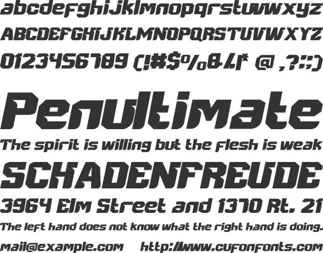 SPORT NEWS font preview