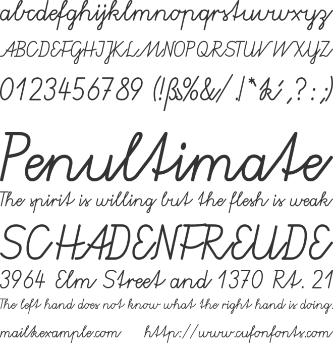 Gruenewald VA font preview