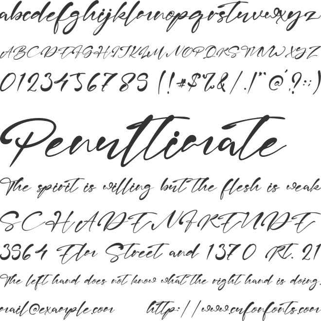 Haggerty font preview